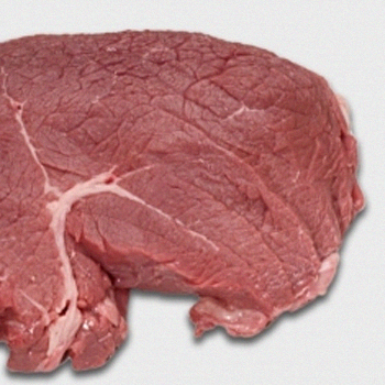 Boneless top sirloin steak on plain background