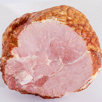 Pork raw ham in plain background
