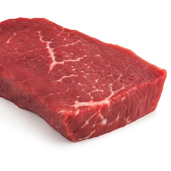 Sirloin tip on plain background