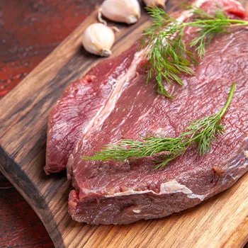 beef meat on cutting board