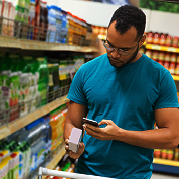 A person in a supermarket