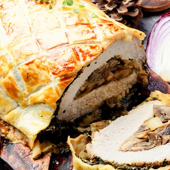 Close up image of Pork Wellington