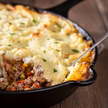 Fresh Shepherd's Pie on pan