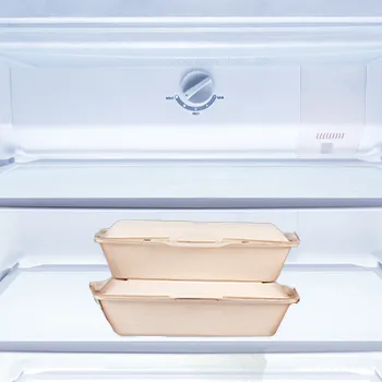 Stored food container inside fridge