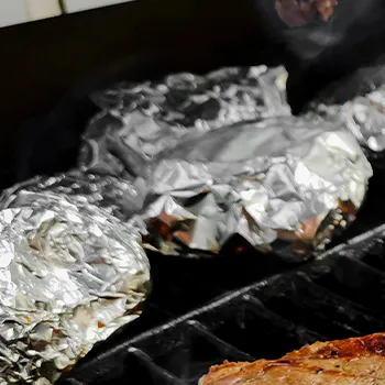 Ribs covered in foil