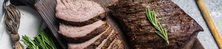 Sliced tri tip grill steak