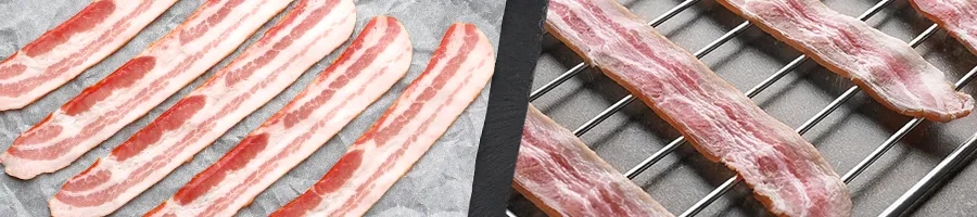 Bacon on tray