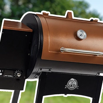 Close up image of a smoker with closed lid