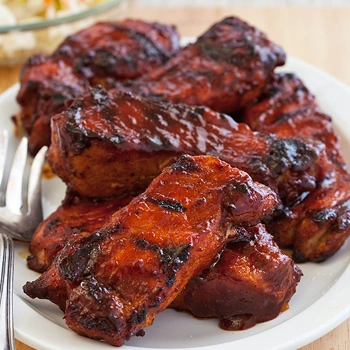 plate filled with cooked meat