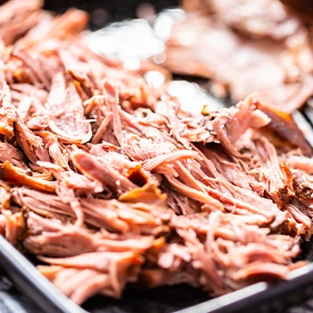 plate of shredded pork