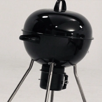 Black portable grill with mount