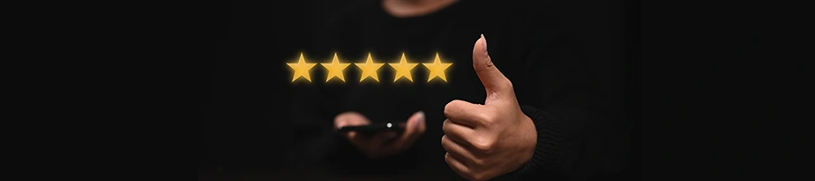 5 star review banner