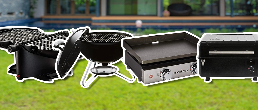 Different portable grills outdoor backyard