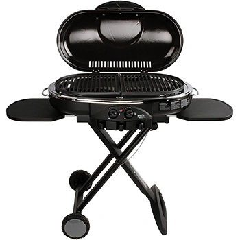 Coleman propane grill on white background