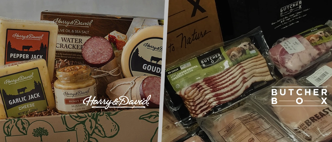 Harry and David brand in comparison with Butcherbox products