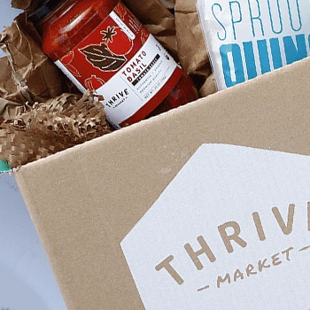 Thrive Market Box with products above