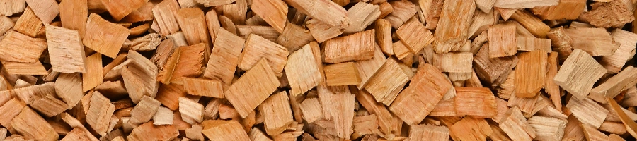 Top view of wood chips