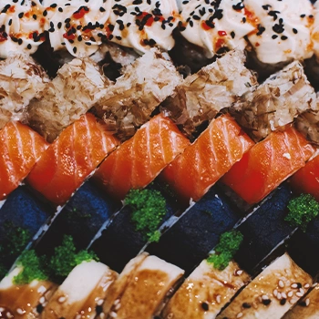A variety of sushi