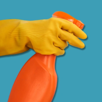 Soap spray with gloves
