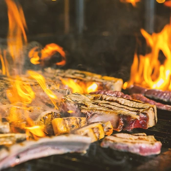 Steak on a grill