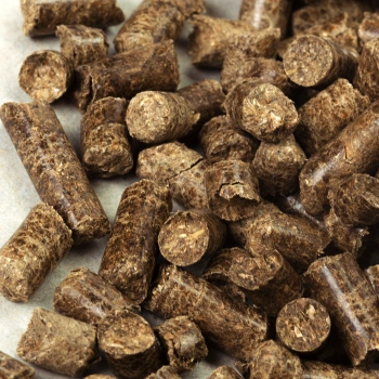 Close up image of a wood pellets