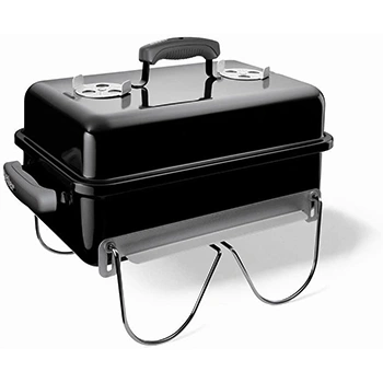 Black portable Weber Charcoal Grill