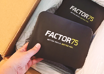 Factor meal boxes in a cardboard box