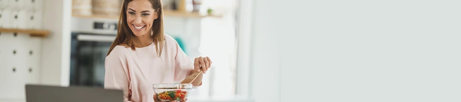 woman prepping food