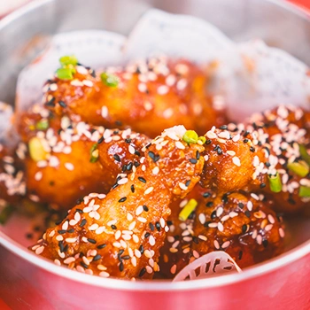 Fried chicken in a bowl