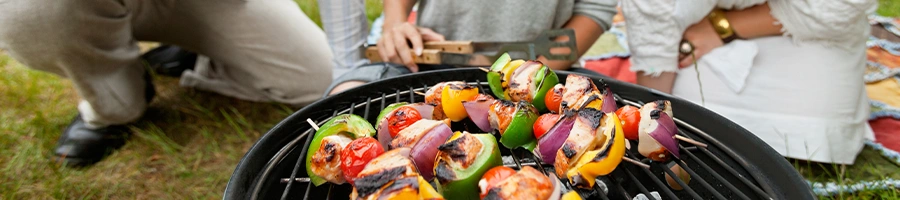 Close up image of rv portable grill