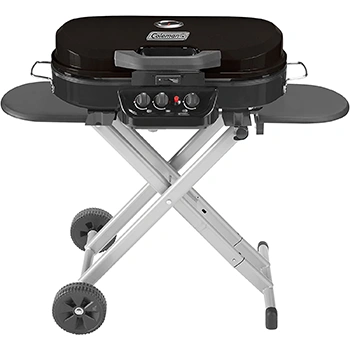 Coleman RoadTrip 285 Portable Stand-Up Propane Grill in white background
