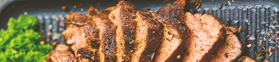 close up cooked chuck steak