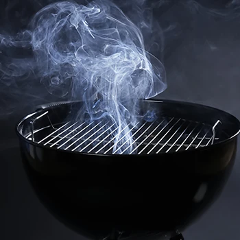 A smoking grill