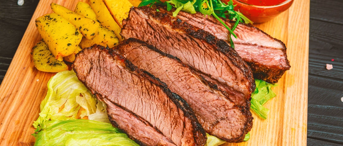 A cooked brisket