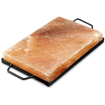 Tiabo Himalayan Salt Plate & Stainless Steel Holder