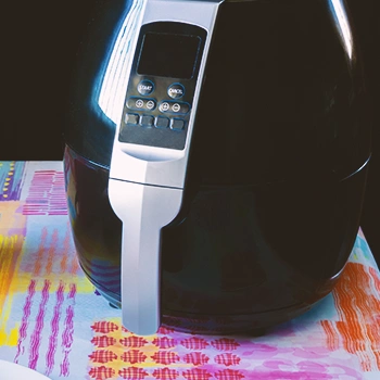 An air fryer on a table