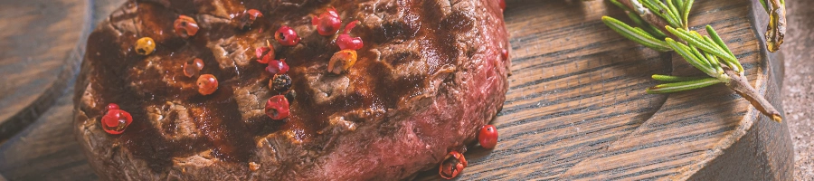 Cooked tenderloin with grill marks