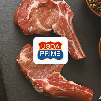 Meat with the USDA Prime logo