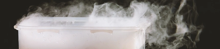 Dry ice in a tupperware outside