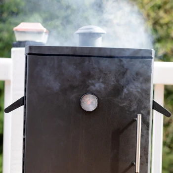 A smoke coming out of a electric smoker