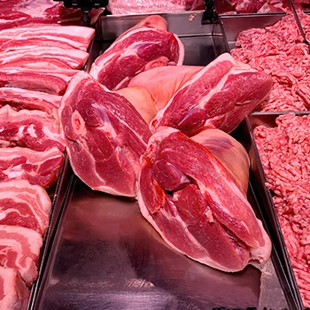A close up image of a meat selections