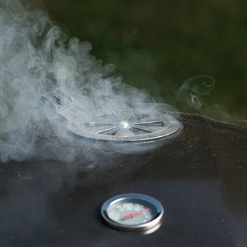 A close up image of smoker temperature
