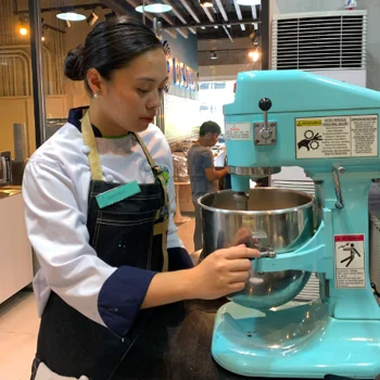 Gabrielle Marie Yap in the kitchen