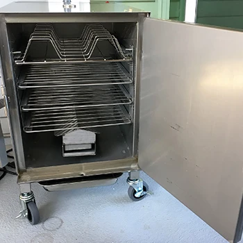 A stainless smoker made by Masterbuilt