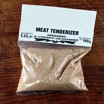 A close up image of chemical meat tenderizer