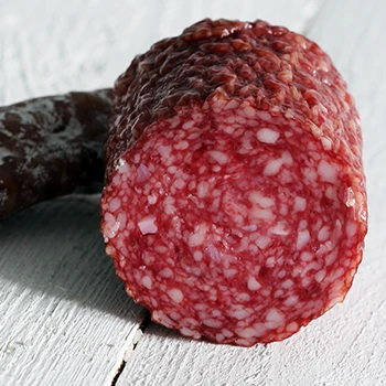 An image of sliced salami