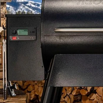 A close up image of Traeger smoker with PID controller