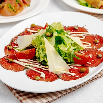 An image of beef carpaccio