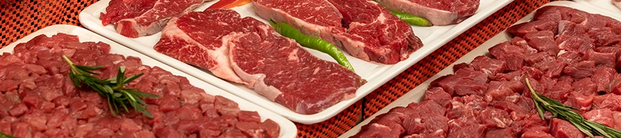 An image of different cuts of beef