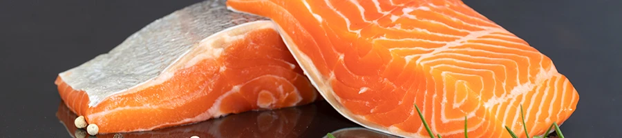 An image of raw salmon meat that contains EPA